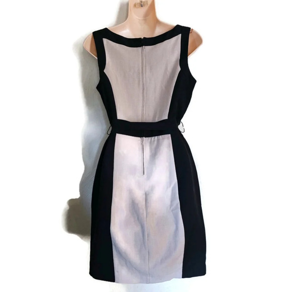 BCX Black and Tan Colorblock Sleeveless Dress Size Women's 7 - Picture 2 of 11